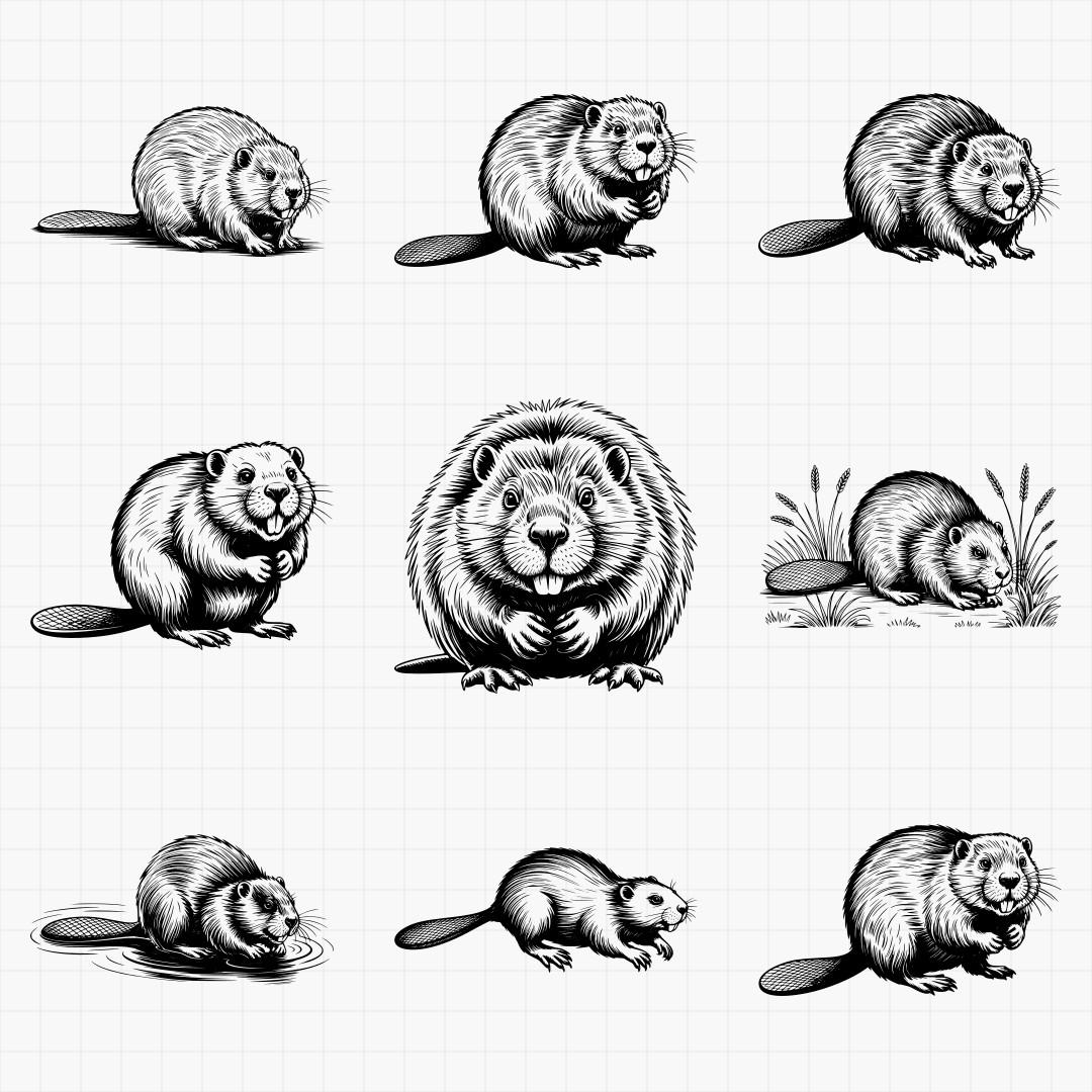 Small Beaver Design Beaver Designs | PrintCutCarve | PrintCutCarve