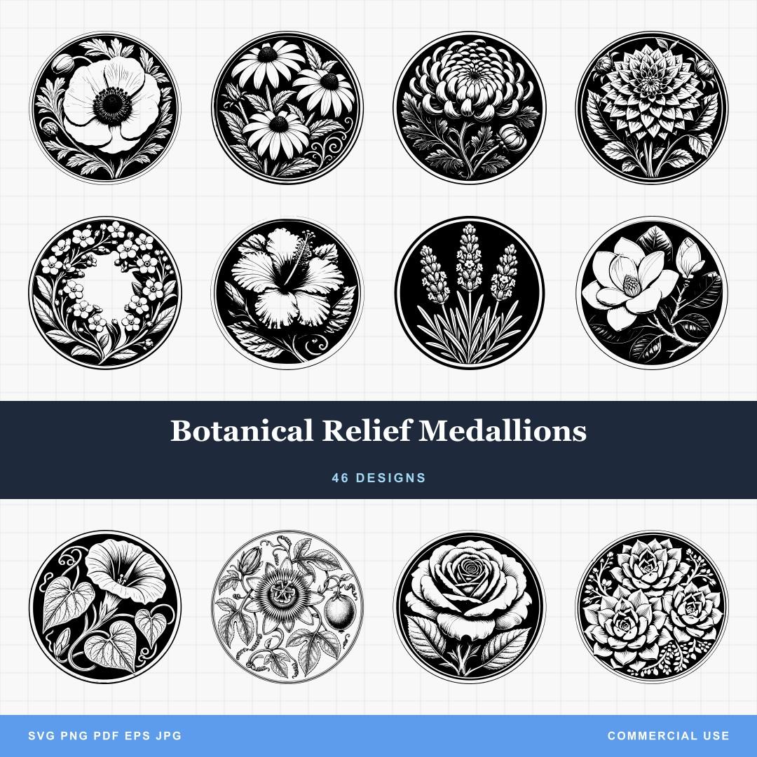 Botanical Relief Medallions