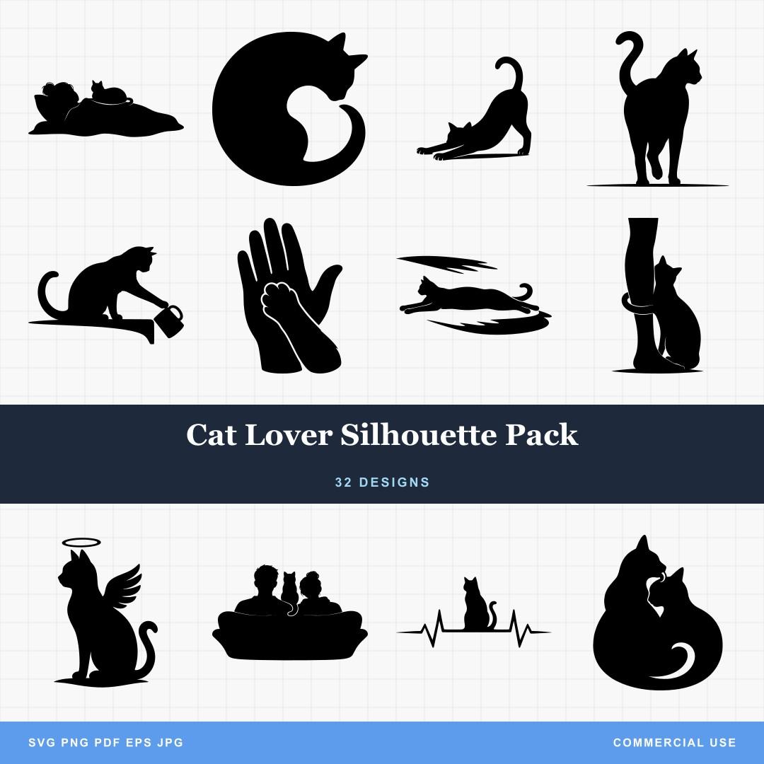 Cat Lover Silhouette Pack