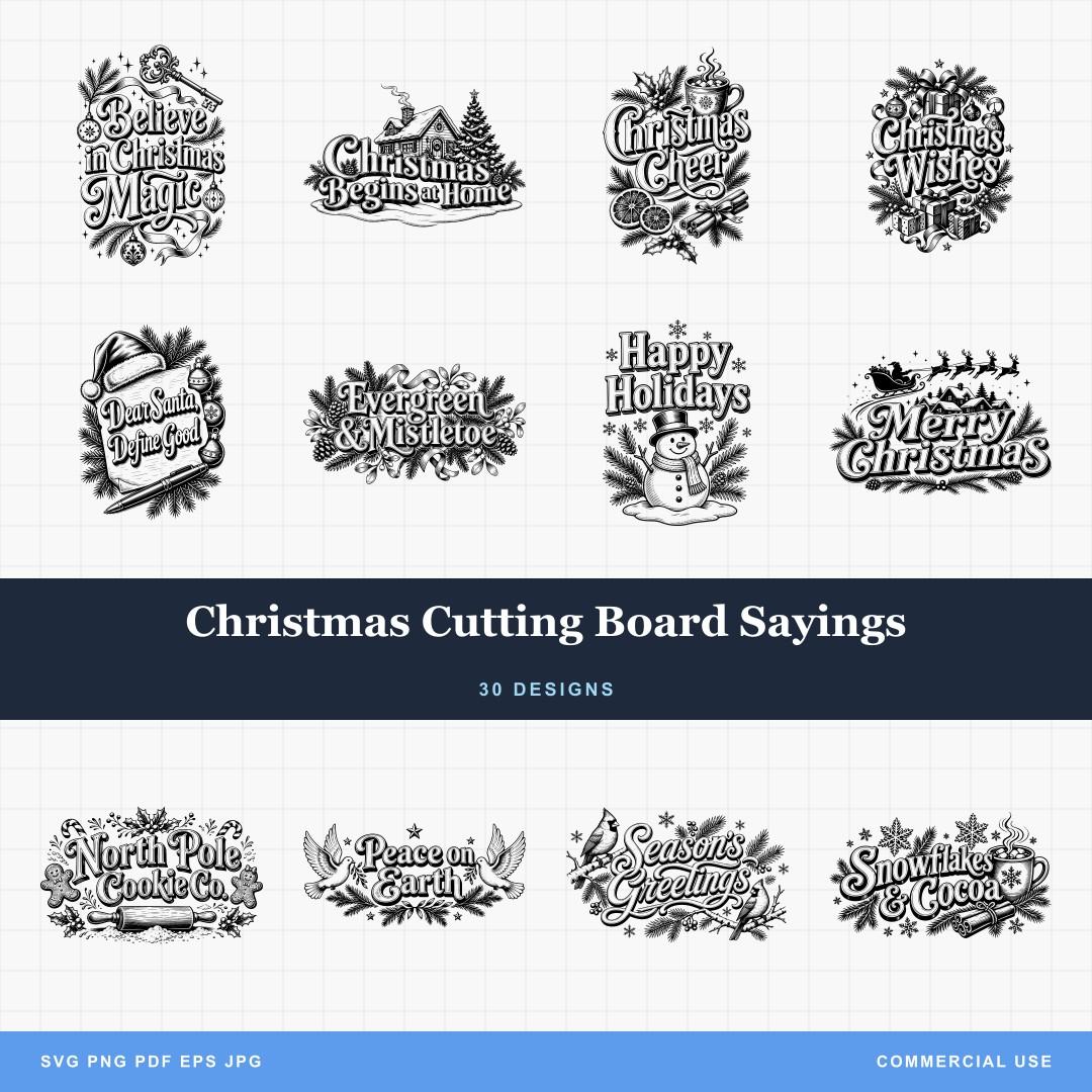 Christmas Cutting Board Sayings