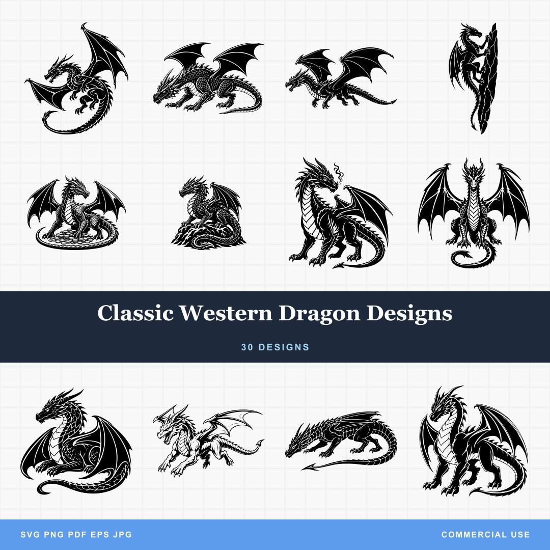 Classic Western Dragon Designs