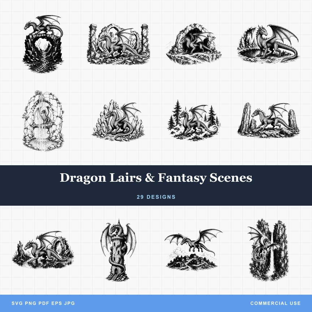 Dragon Lairs & Fantasy Scenes
