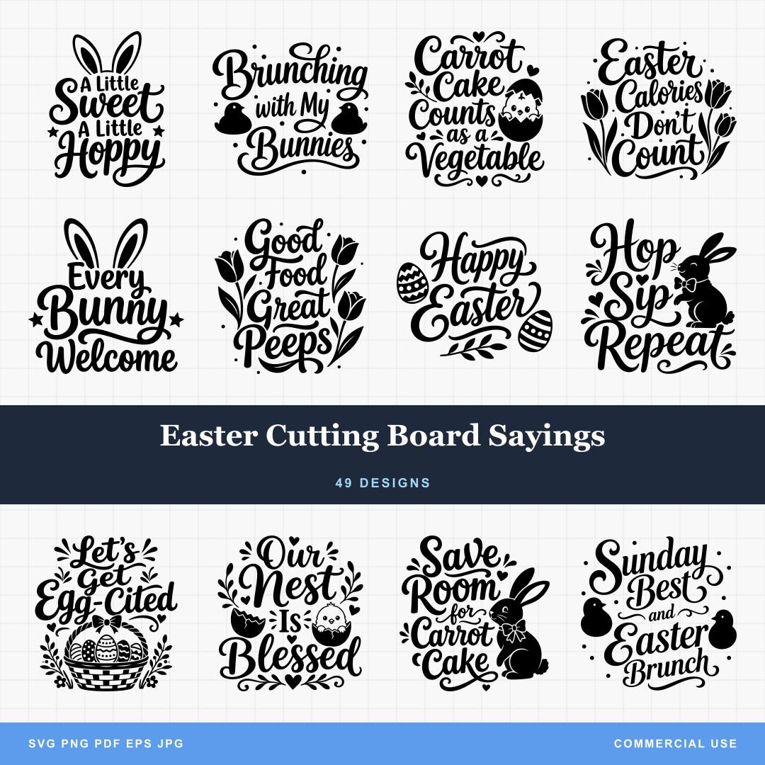 Easter Cutting Board Sayings