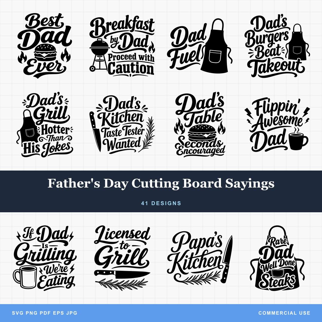 Father's Day Cutting Board Sayings
