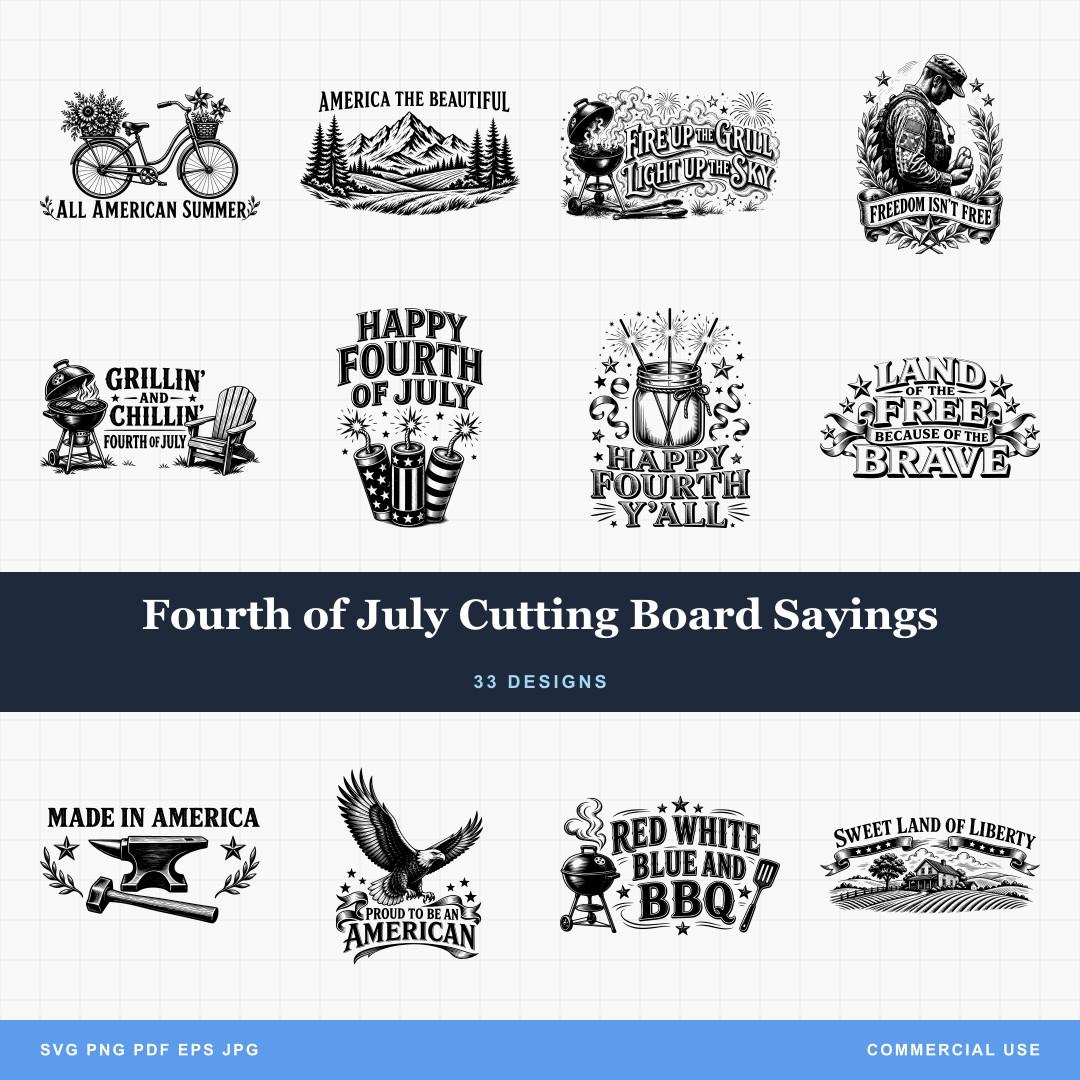 Fourth of July Cutting Board Sayings