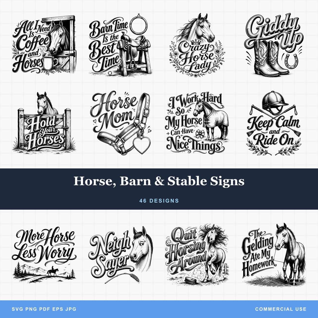 Horse, Barn & Stable Signs