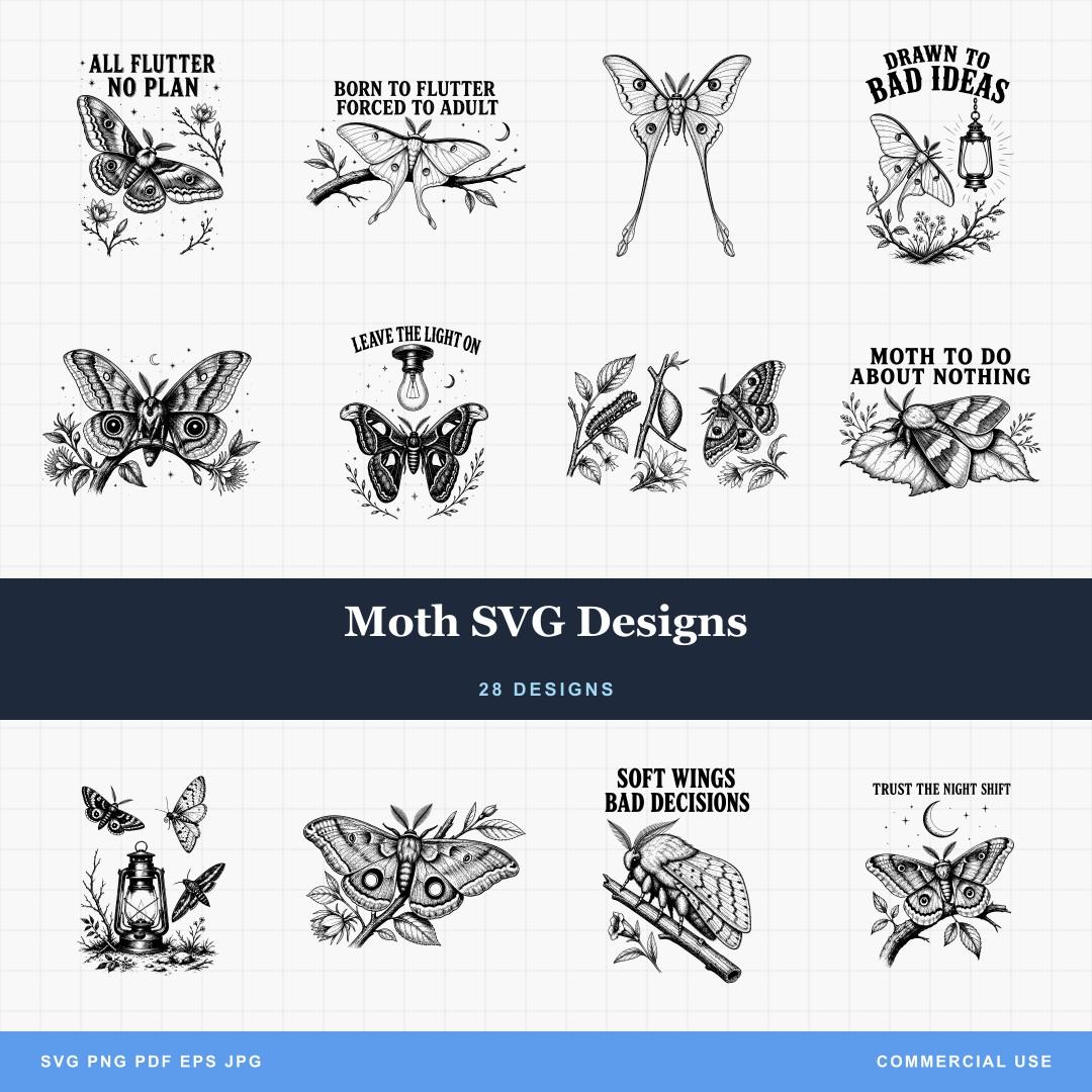 Moth SVG Designs