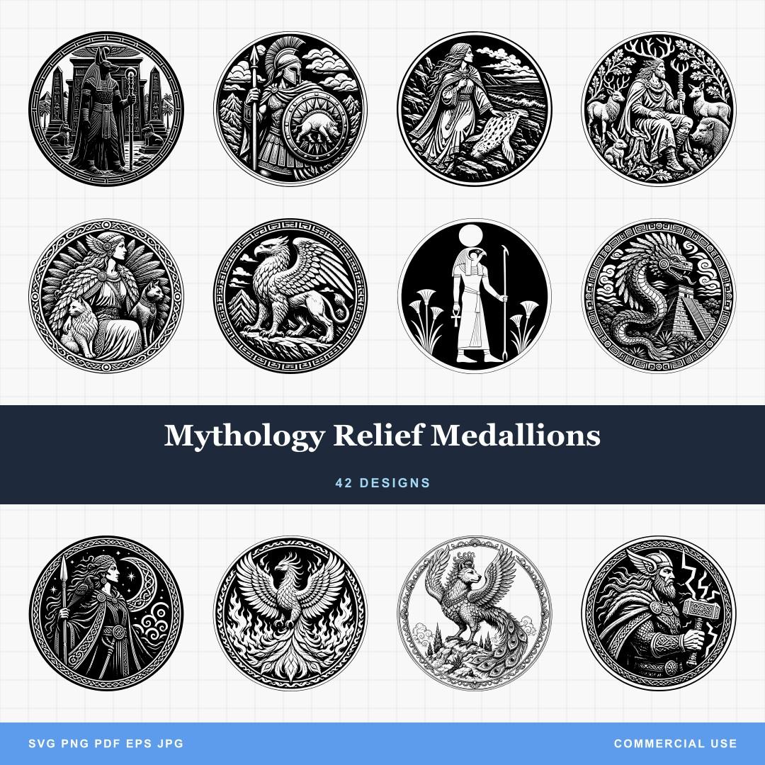 Mythology Relief Medallions