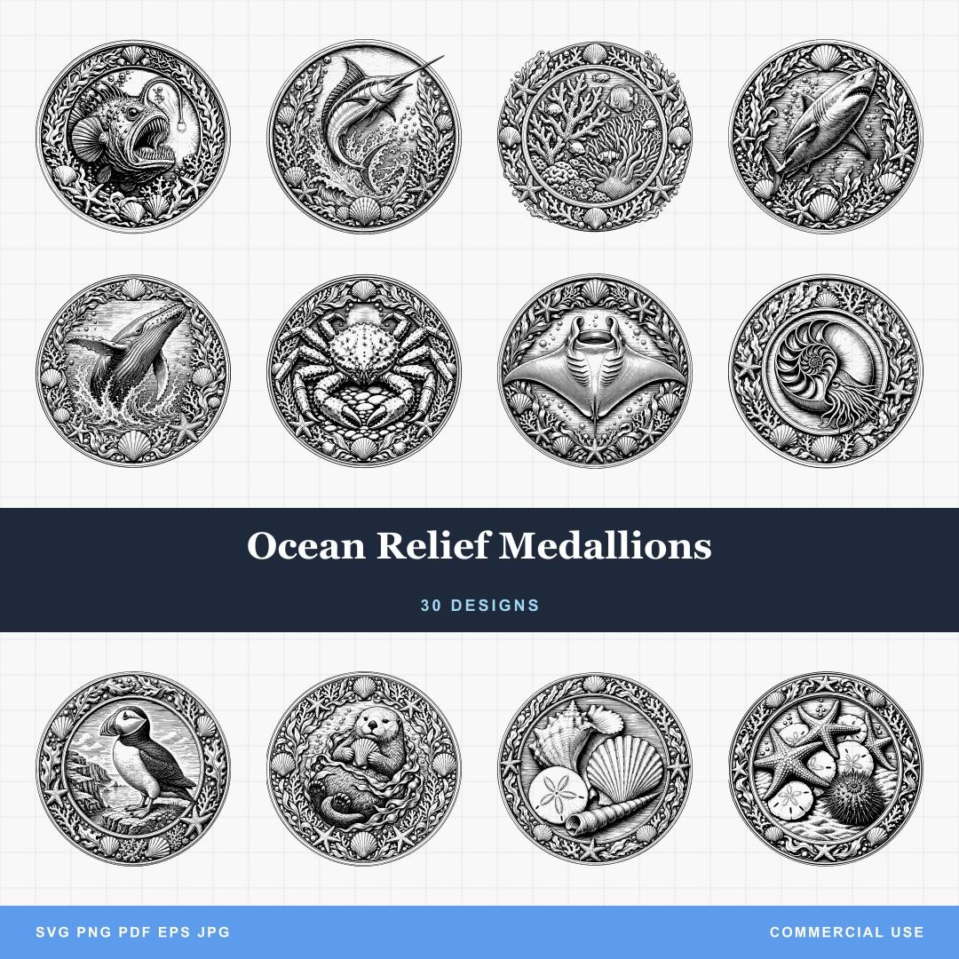 Ocean Relief Medallions