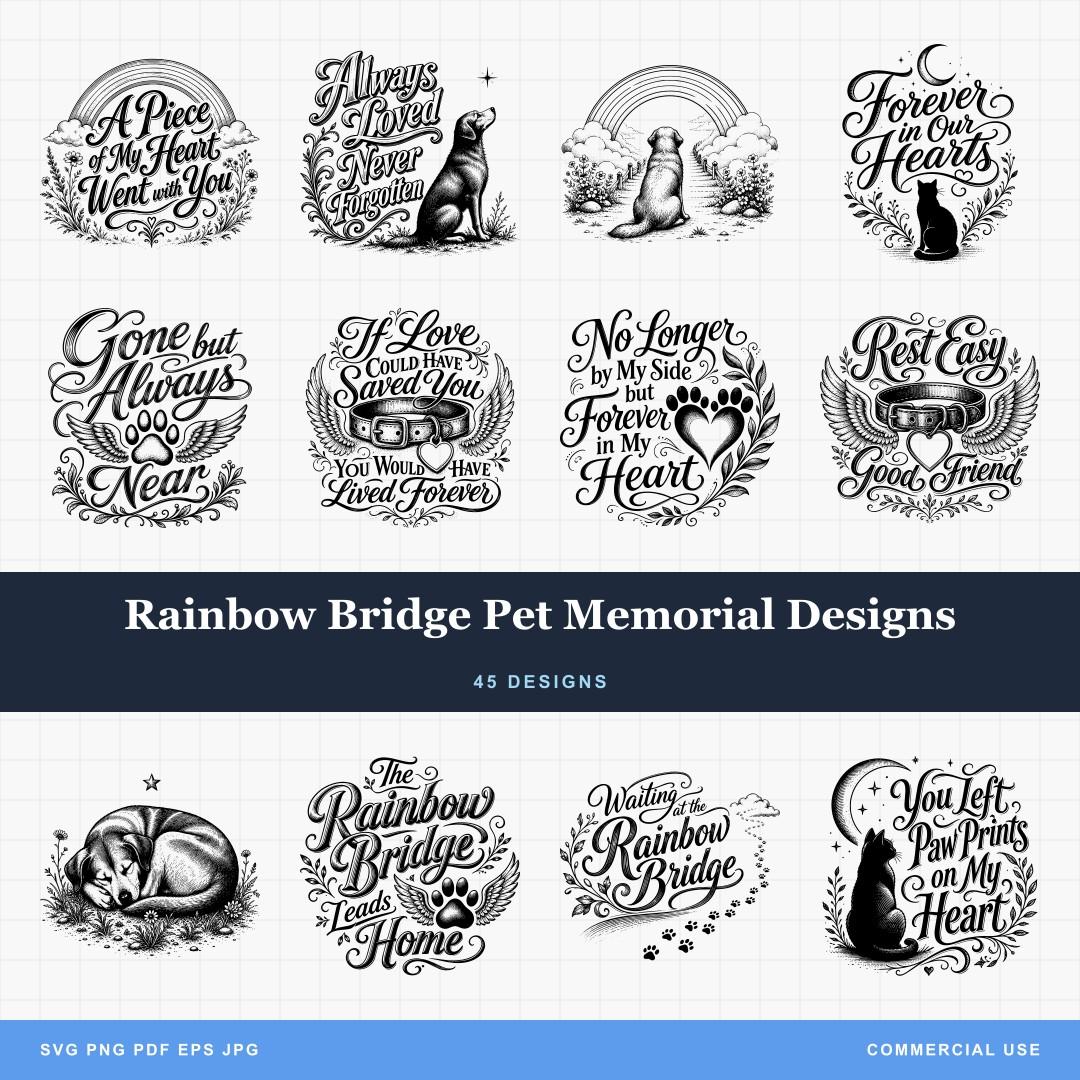 Rainbow Bridge Pet Memorial Designs