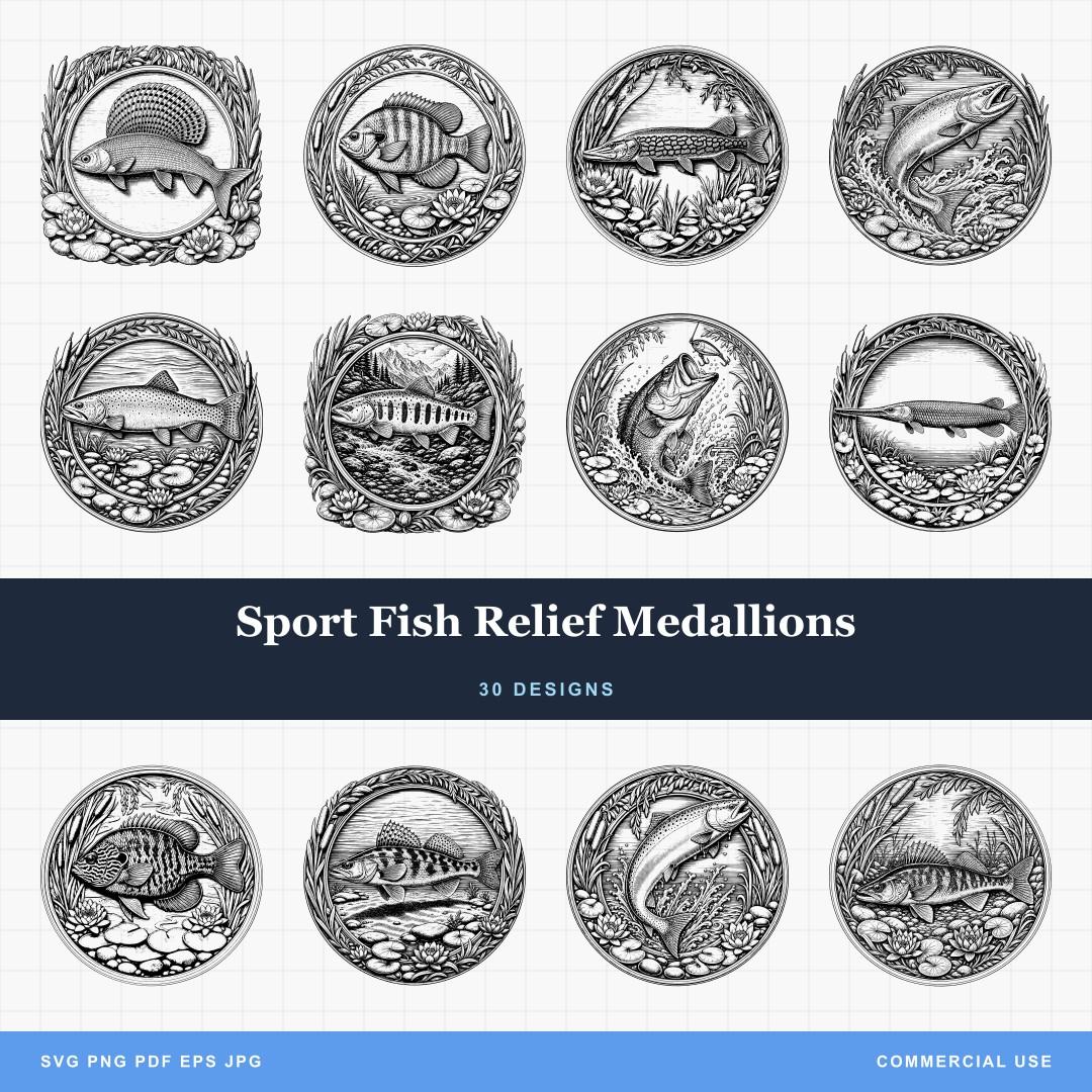 Sport Fish Relief Medallions