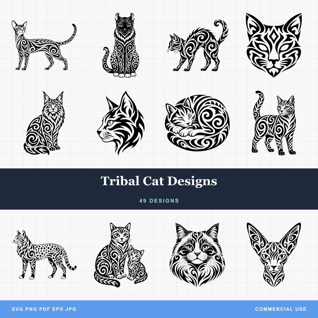 Tribal Cat Designs