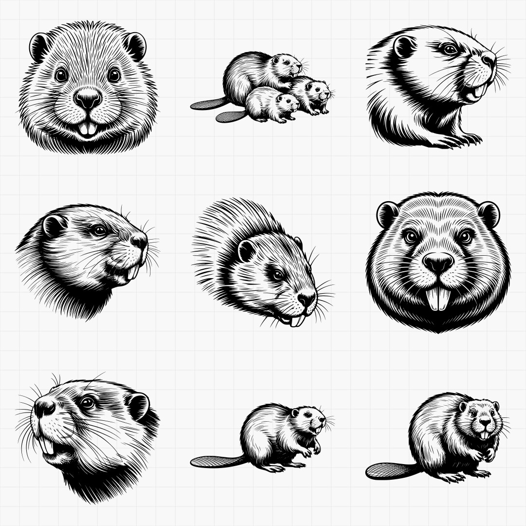 Small Beaver Design Beaver Designs | PrintCutCarve | PrintCutCarve