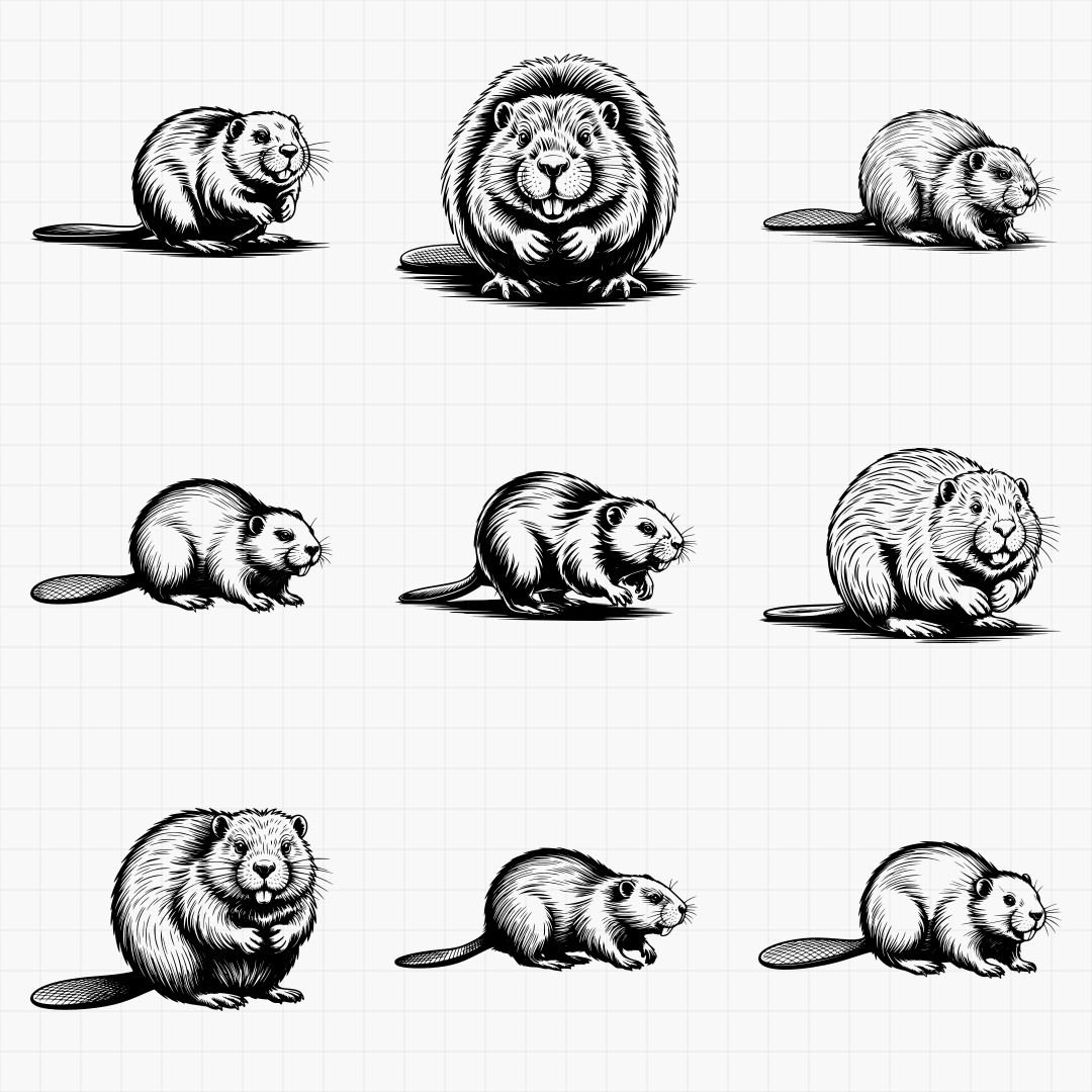 Small Beaver Design Beaver Designs | PrintCutCarve | PrintCutCarve
