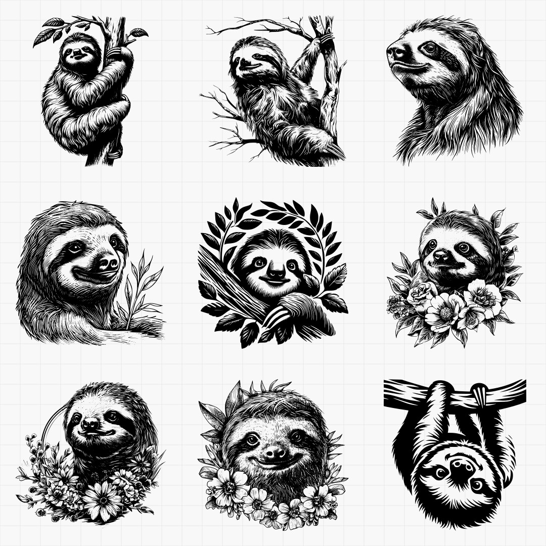 Sloth Designs | PrintCutCarve | PrintCutCarve